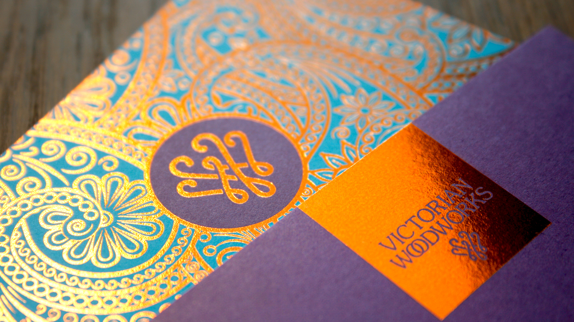 Copper foiled business card